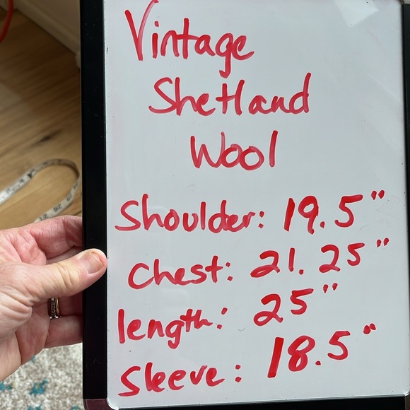 Vintage Crystal Kobe Shetland Wool Sweater Nordic Red Fair Isle Womens Small - Picture 14 of 16